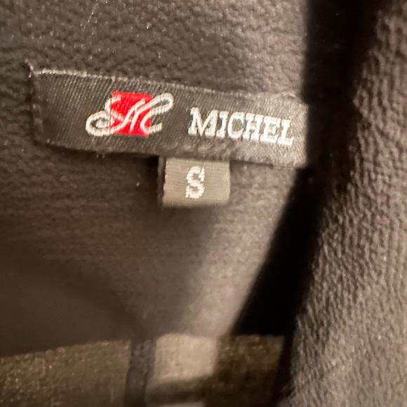 Michel Black Blazer Shawl Size M 3/4 Sleeves & Very Stretchy Size S - Picture 3 of 3